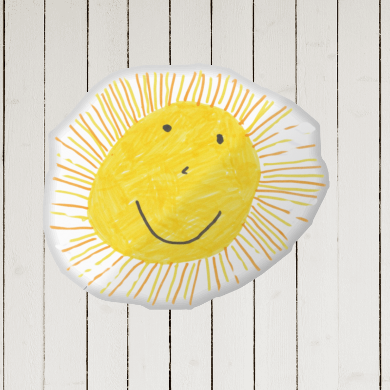 Child's Artwork Drawing Custom-shaped pillow