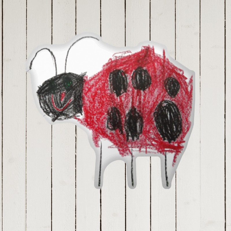 Child's Artwork Drawing Custom-shaped pillow