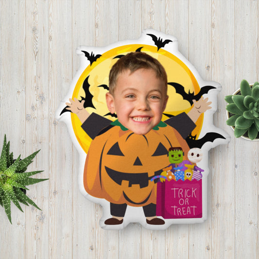 Spooky Pumpkin Pal Customizable Pillow